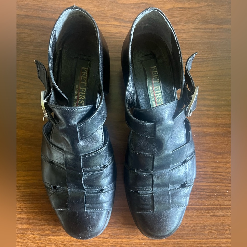 Leather Strappy Heeled Sandals by Feet First made in Italy Women’s Size 8